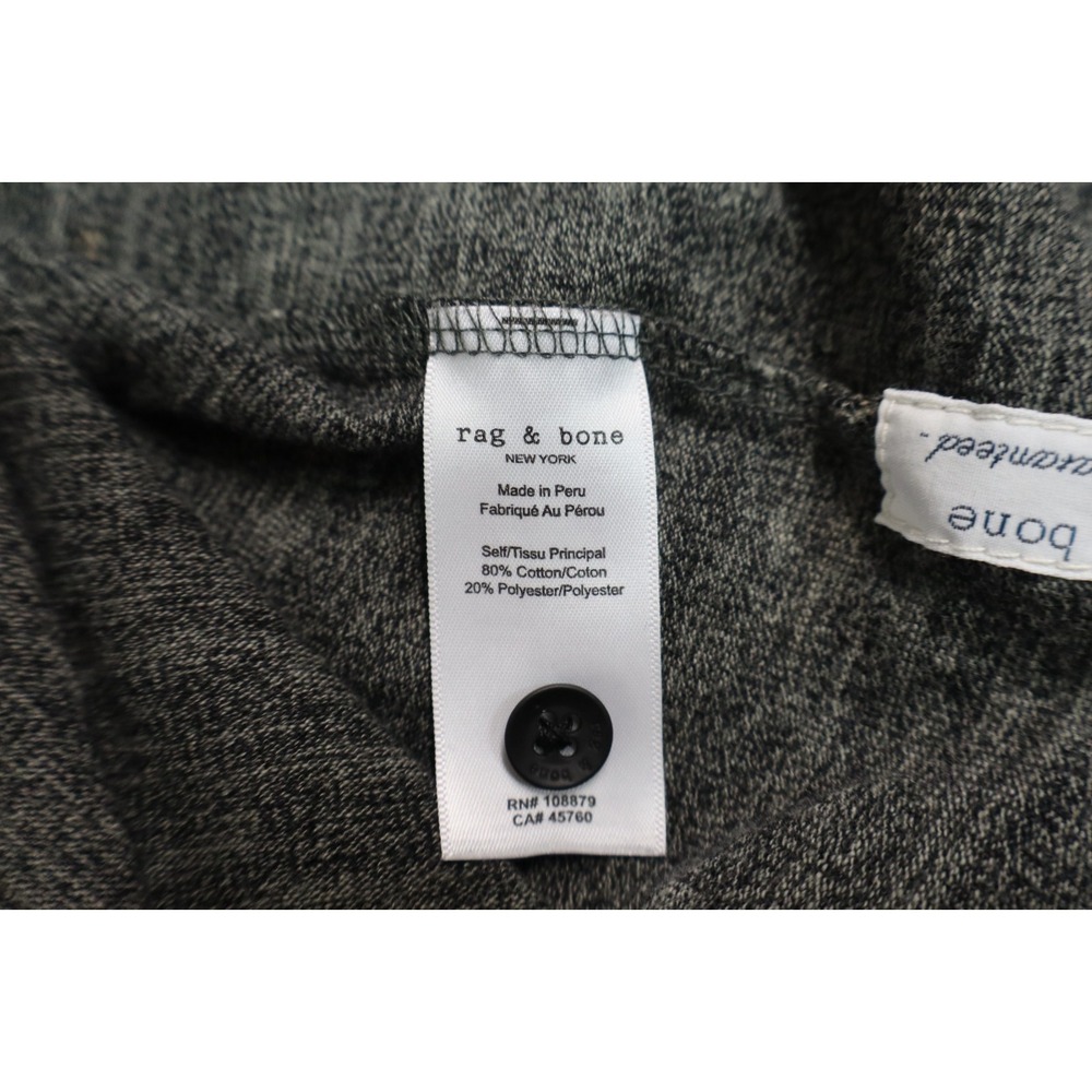 Mens Rag & Bone Heather Gray Polo Size L Cotton Blend Short Sleeve - Picture 8 of 8